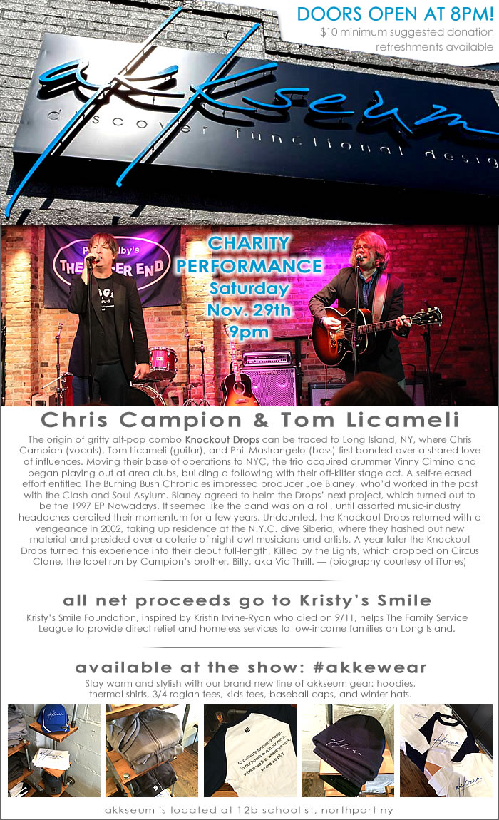 Chris Campion & Tom Licameli of Knockout Drops Charity Concert
